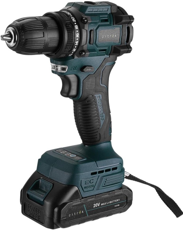 Zitrek Greenpower 20 PRO в кейсе, 20В, 2х2.0Ач (085-1314)