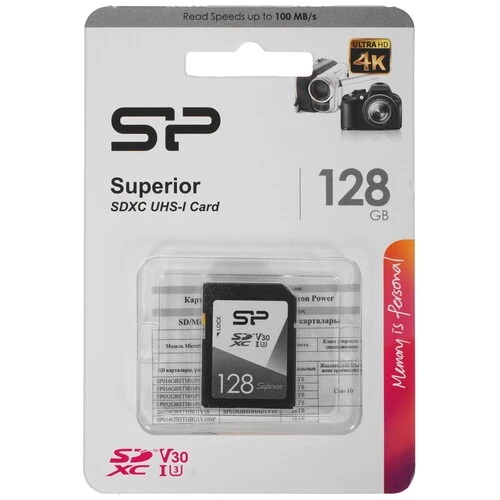 Silicon Power Superior SDXC 128 ГБ SP128GBSDXCV3V10