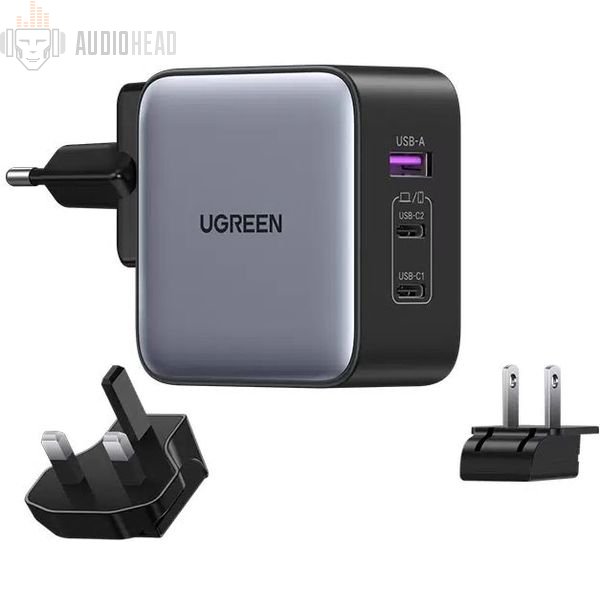 Ugreen CD296 USB-A + 2xUSB-C GaN 65W Travel Fast Charger Space Grey 90409