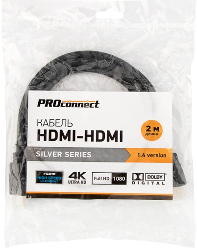 PROconnect HDMI-HDMI 1.4, 2 метра (Ultra HD 4K, FHD)