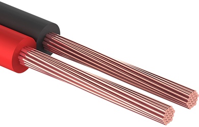 REXANT 2х0,50 кв. мм, 10 м, красно-черный