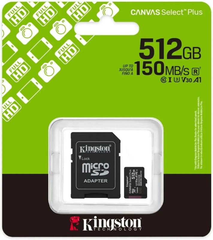 Kingston Canvas Select Plus microSDXC 512Gb SDCS3/512GB