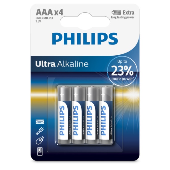 Philips Ultra Alkaline LR03 AAA бл 4