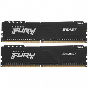 Kingston DDR4 64Gb (2x32Gb) 2666 MHz pc-21300 FURY Beast Black (KF426C16BBK2/64)