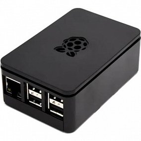 ACD Black ABS Plastic case with Logo для Raspberry Pi 3 B/B+, совместим с креплением VESA Mount
