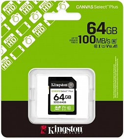 Kingston Canvas Select Plus SDXC 64Gb SDS3/64GB