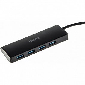 Buro BU-HUB4-0.5-U3.0 4порт. черный